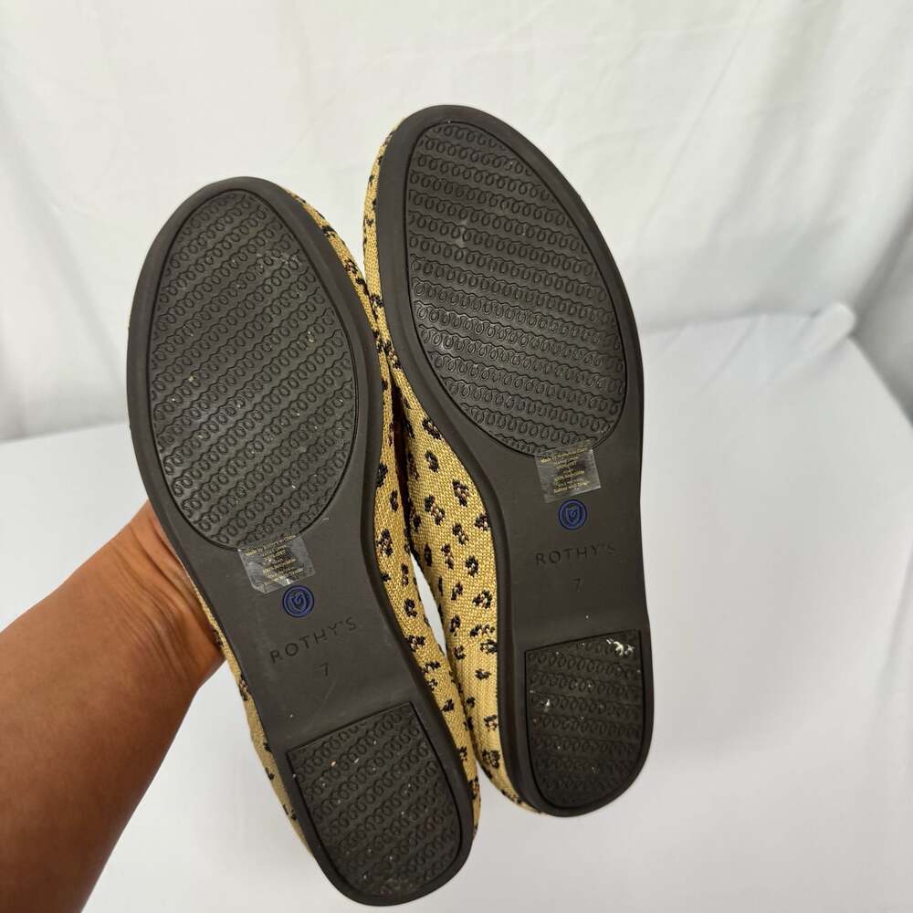 Rothy's The Flat Round Toe Animal Print Leopard Cheetah Ballet Flats - Picture 5 of 7